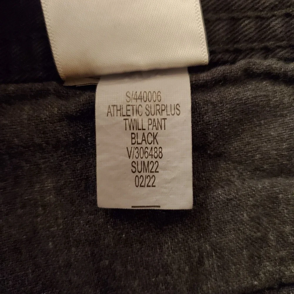 Banana Republic Surplus Twill Pant Mn 32x34 actual ins 30 BLK Athletic Taper NWT
